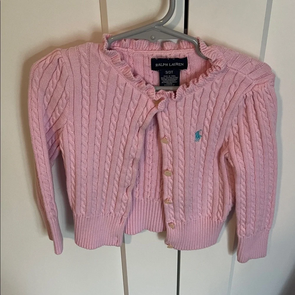 Ralph Lauren Cable Ruffle sweater